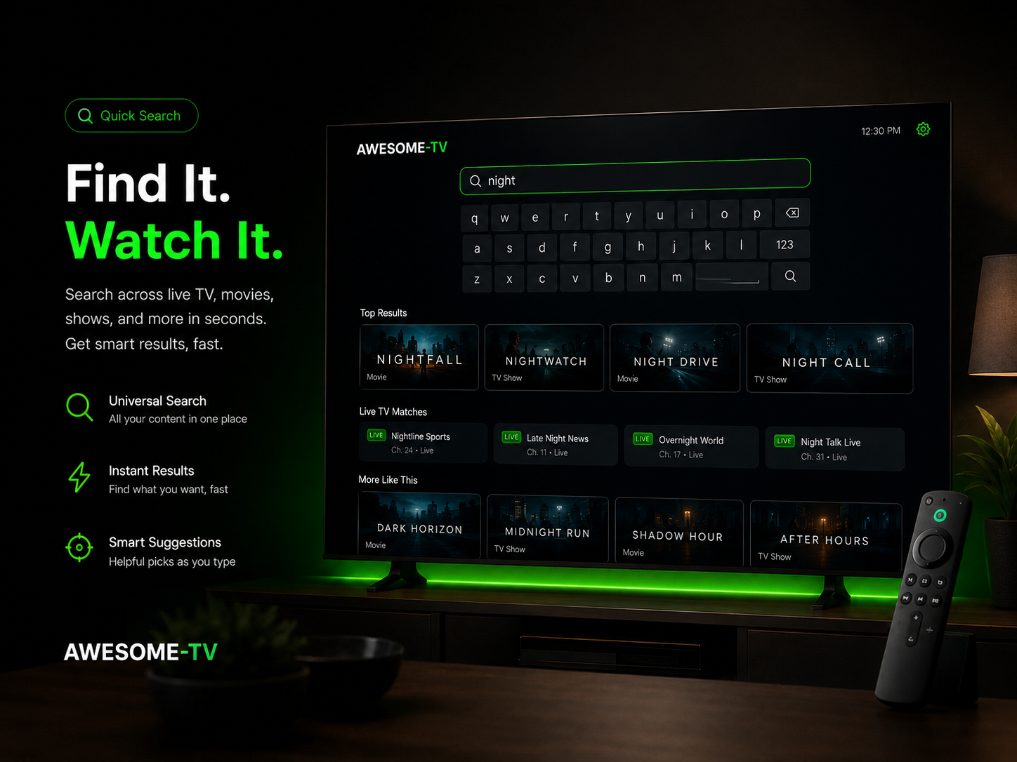 Search function preview